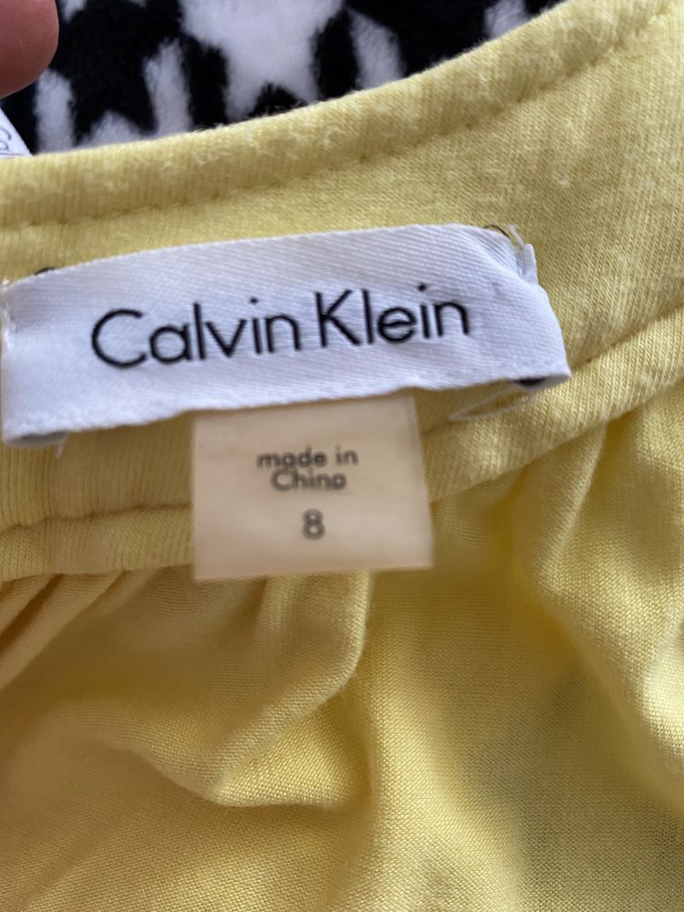 Calvin Klein dluga żółta letnia sukienka