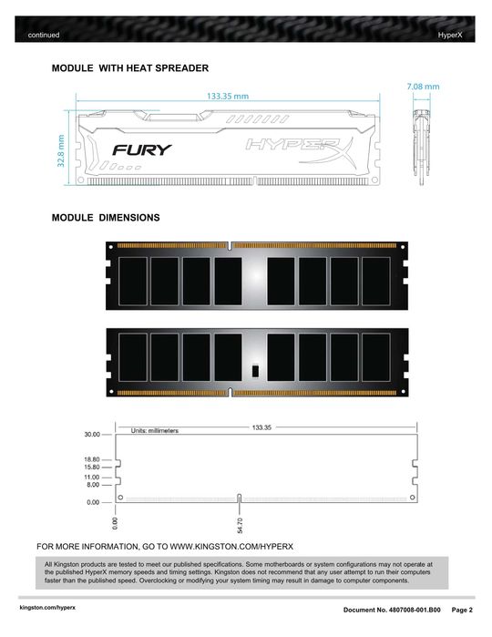 Pamięć RAM Kingston Hyperx DDR3-1600 2x16GB HX316C10FBK2/16