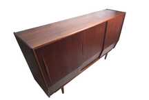 Komoda duńska, regał, Highboard, tekowy, vintage, sideboard, lata 60.