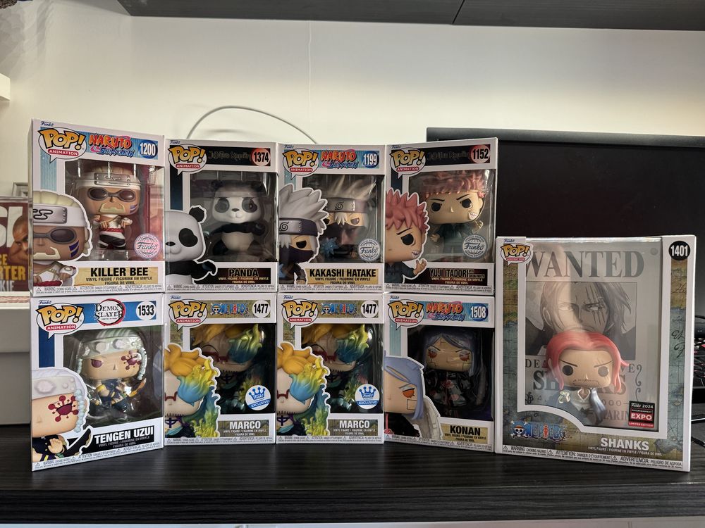 Funko pop One piece, Demon slayer, Naruto, Jujutsu Kaisen