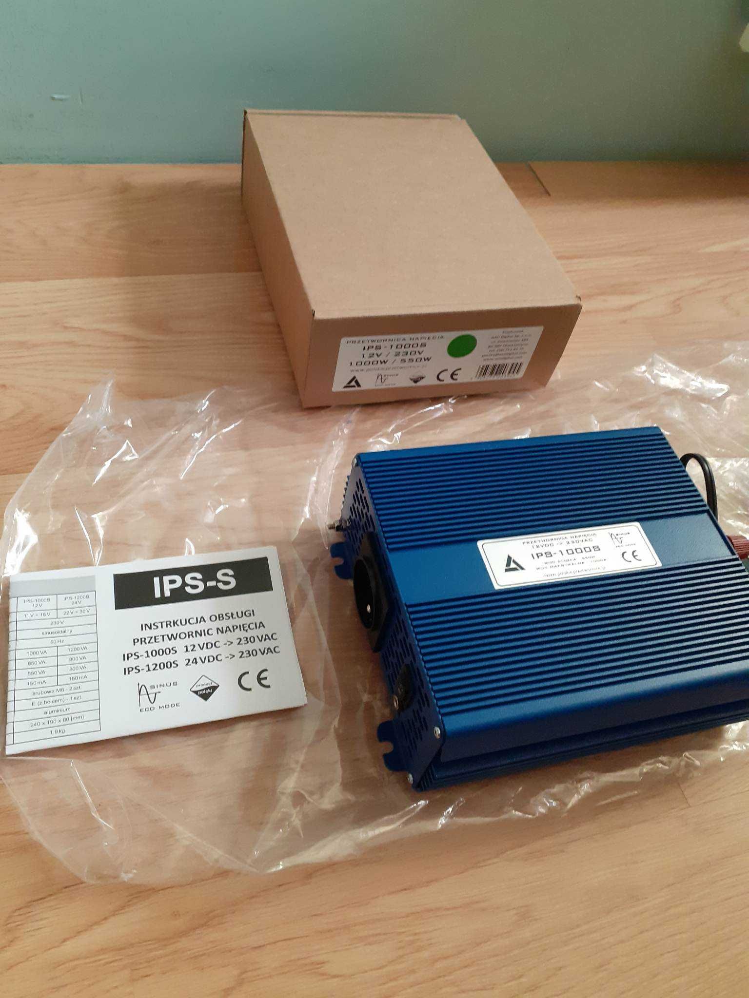 Przetwornica AZO IPS-1000S ,12v/230 VOLT,czysty sinus