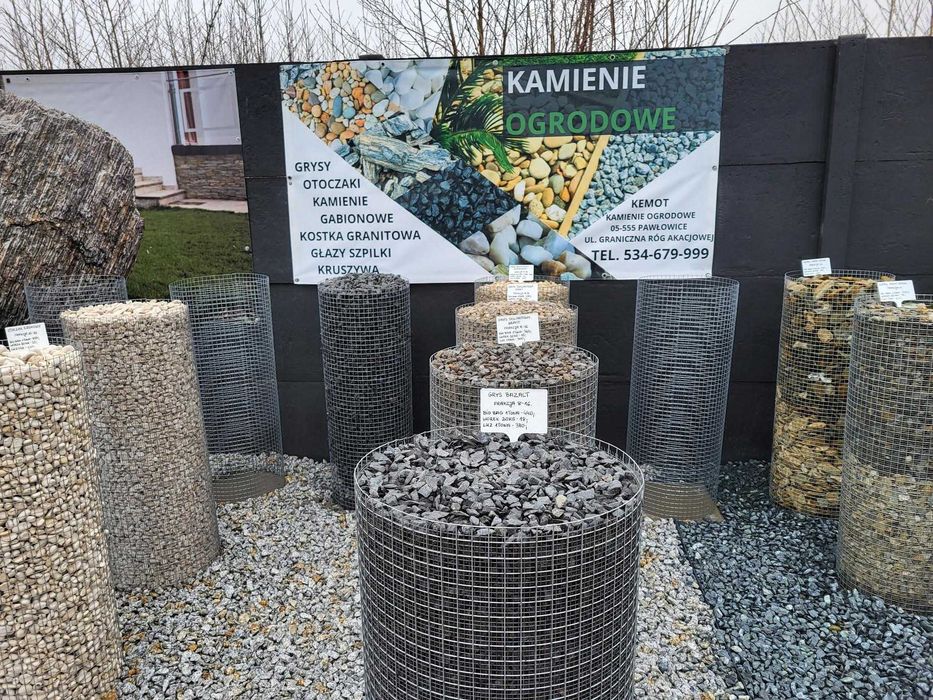 Granit murowy surowy łupany Kamień murowy szary Słupek granitowy szary