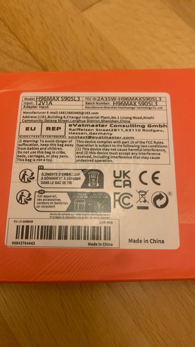 Смарт тв приставка H96max s905l3 tv box