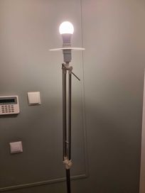 Lampa stojąca wysoka niklowana 150 cm