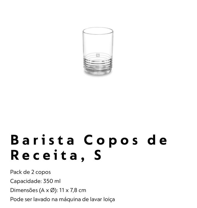 Nespresso 2 copos baristas