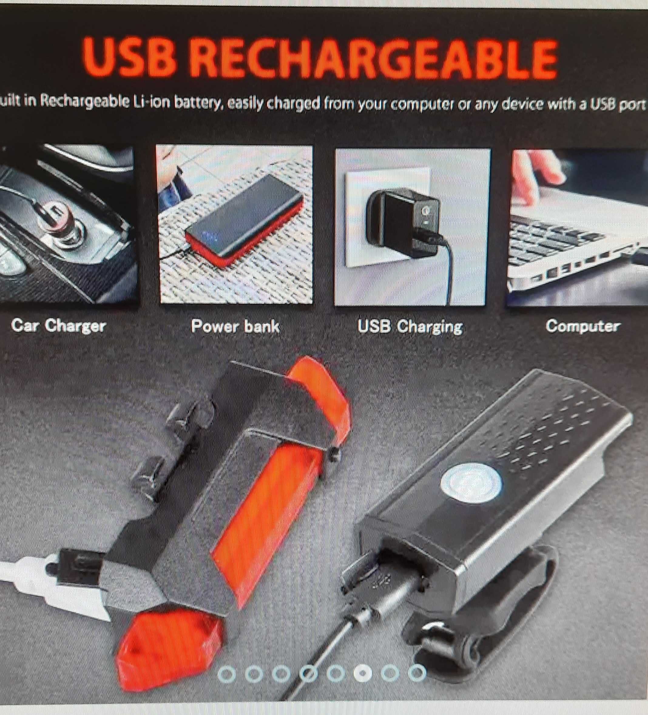 вело фара на аккумуляторі USB комплект 2 шт.