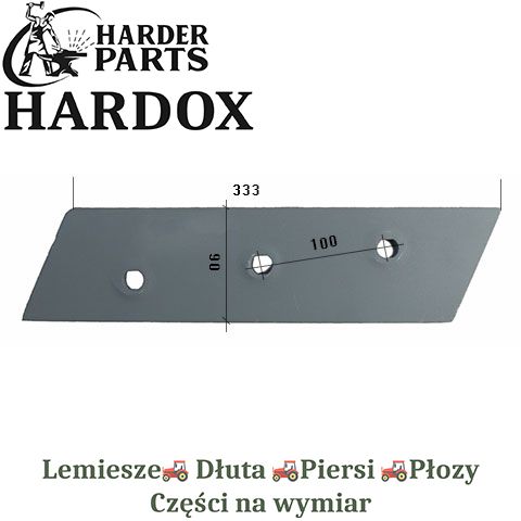 Dłuto Bovlund HARDOX 16617/P części do pługa 2X lepsze niż Borowe