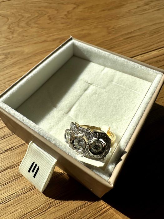 Złoty Pierścionek z brylantami - Certyfikat 35 Brylantów !