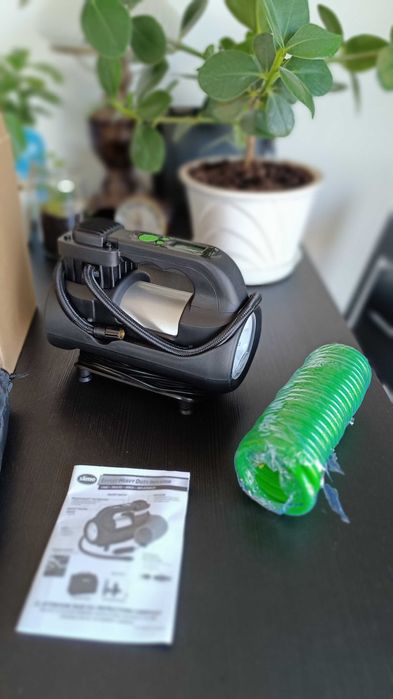 Kurier GRATIS,Pompka do opon adapter SUP Slime, kompresor z lampką LED