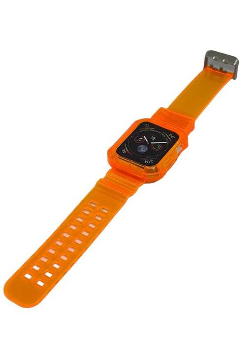 Apple Watch 42/44/45mm Opaska Ochronna Pasek Obudowa Pomarańcz kod1609