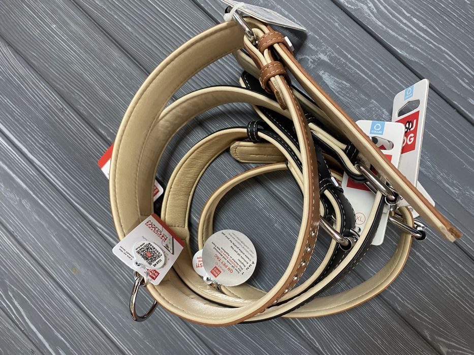 Ошейник для собак шкіряний від S до XxL