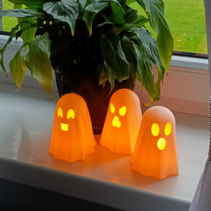 3x Figurka Ducha Dekoracja na Hallowen 10cm LED Dekoracja Ozdobna
