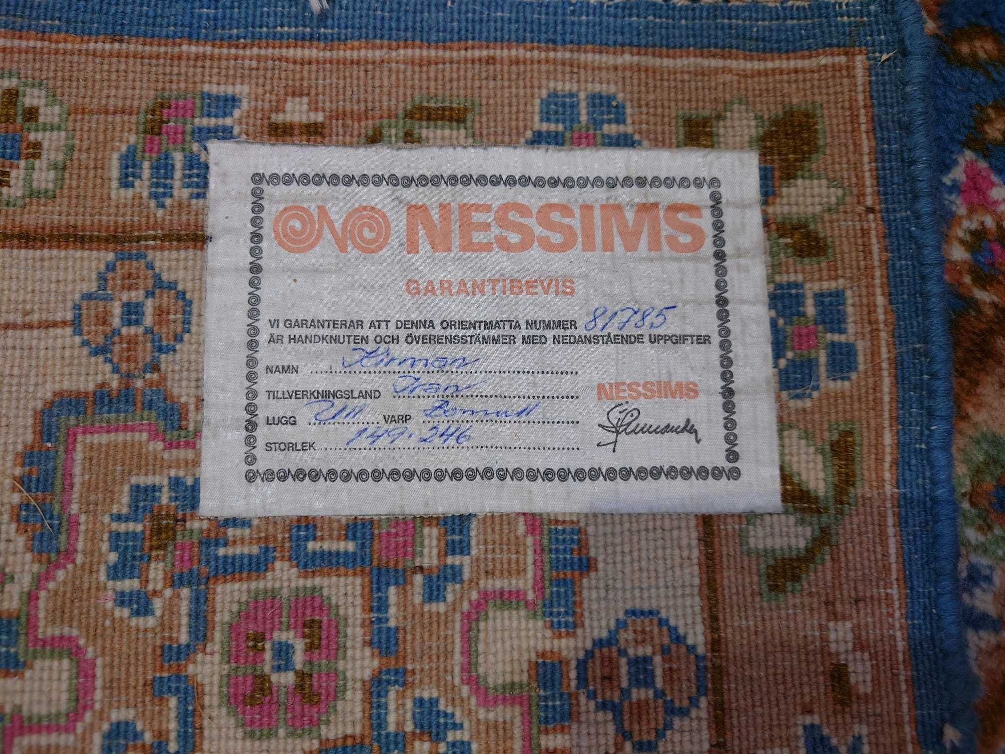 Perski dywan wełniany ręcznie tkany Kirman 150x250 Vintage