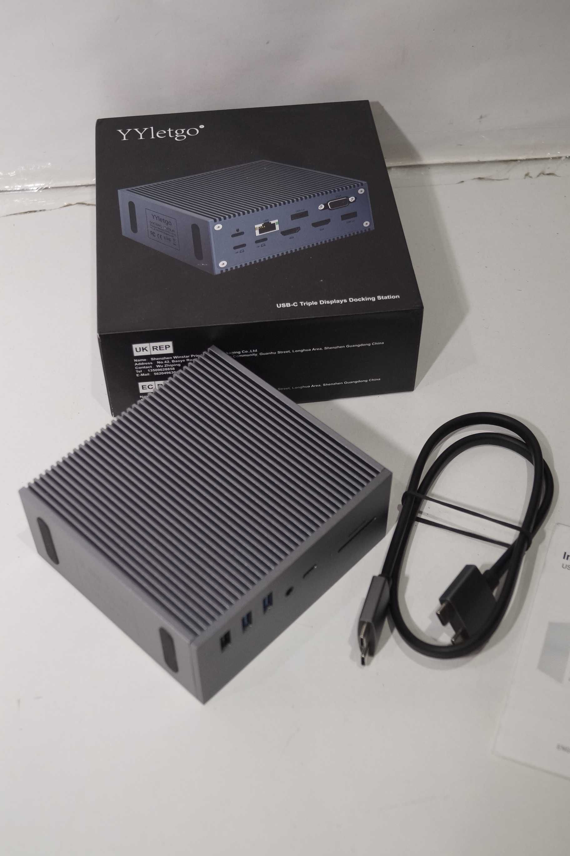 YYletgo DS002-Gray Stacja dokująca do MacBook USB C podwójny monitor