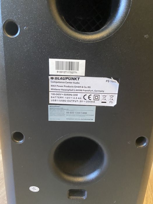 Głośnik Bluetooth Blaupunkt PS-1000 – stan bardzo dobry