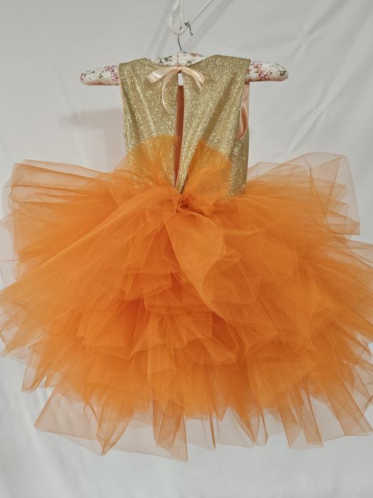Сукня мандаринка на новий рік у садочок Сукня помаранчева оранжава