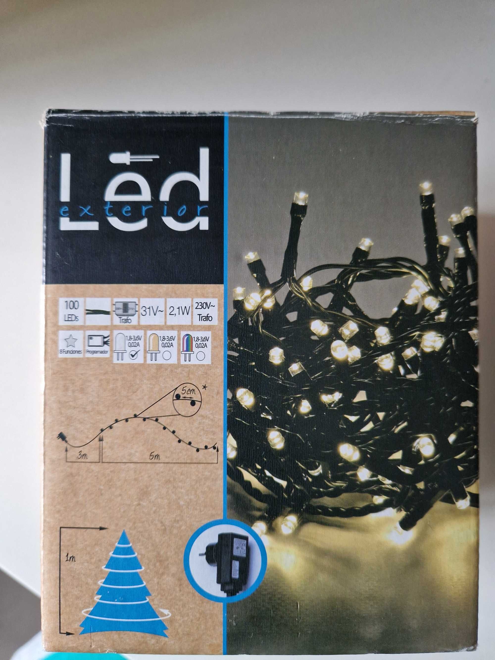 Luzes 100 leds para árvore de Natal