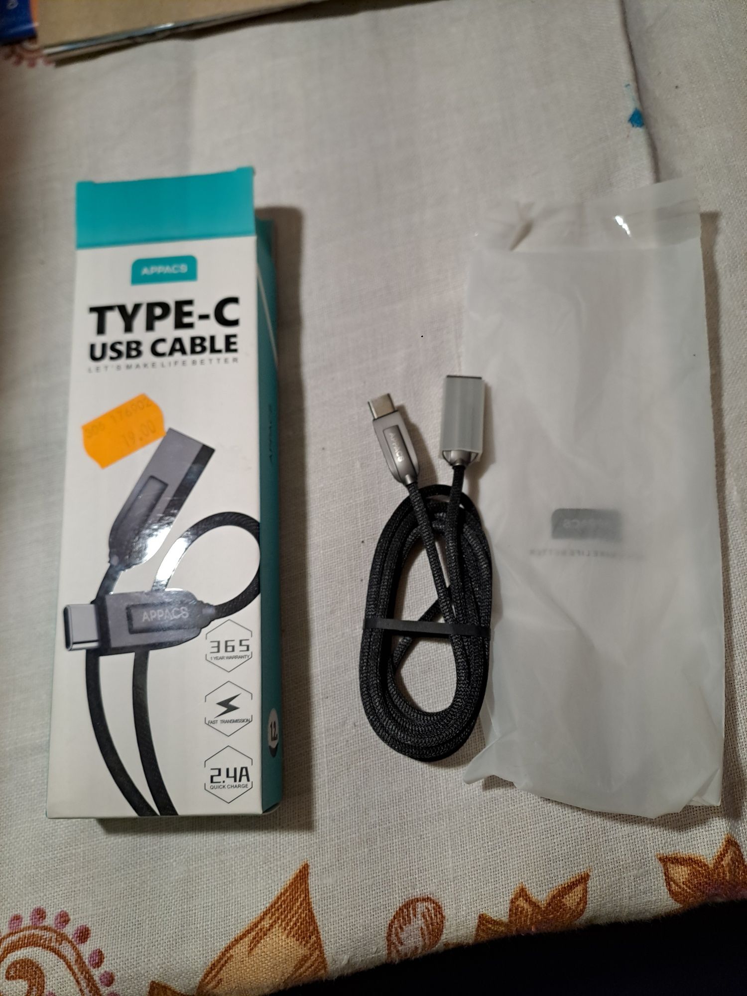 Cable USB tape C