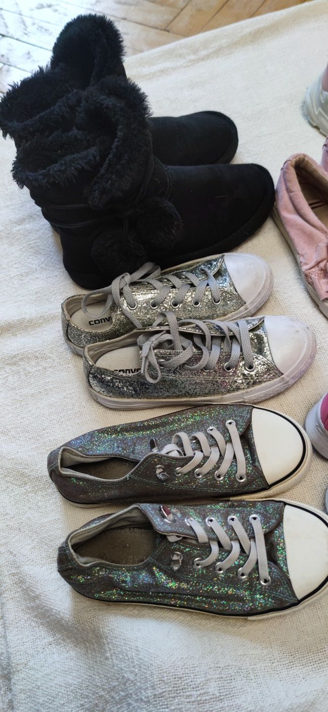 zestaw butów dla dziewczynki Nike Converse Skechers świecące 4f
