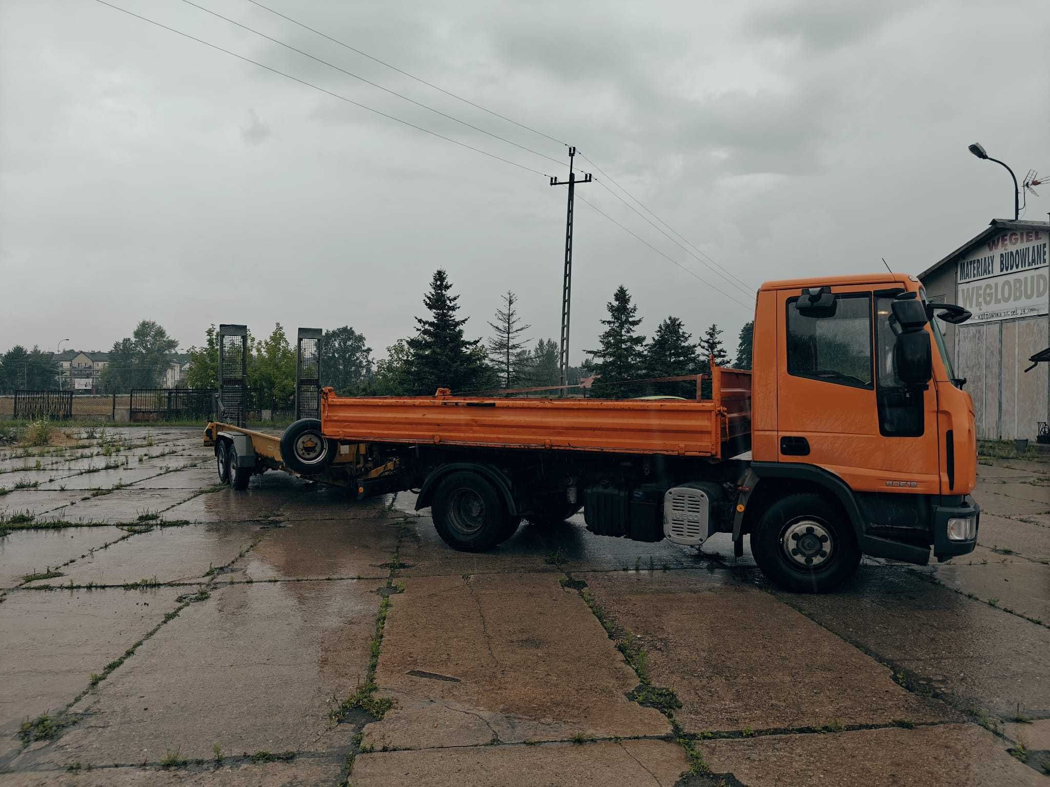 Iveco Eurocargo 75E80 WYWROTKA 2008 z przyczepą do koparek