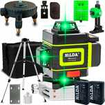 Hilda Poziomica 4d Blokada Wahadła Laser Krzyżowy Statyw 1,5 M 2 Aku T