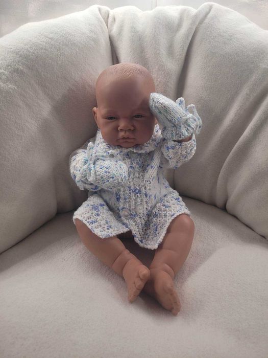 Ubranko dla lalki bobasa baby born 40-44cm sweterek z rękawiczkami