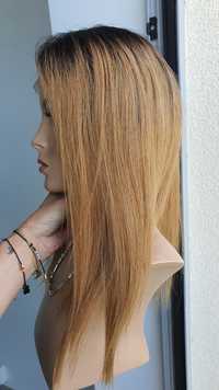 Peruka z włosów naturalnych Megan karmel