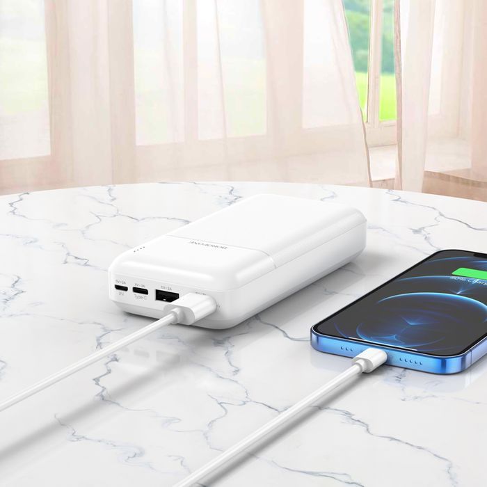 Borofone Power Bank 20000Mah Bj16A Cube - 2Xusb - Biały