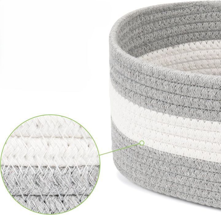 bigo zestaw 3 koszy do przechowywania z liny na zabawki