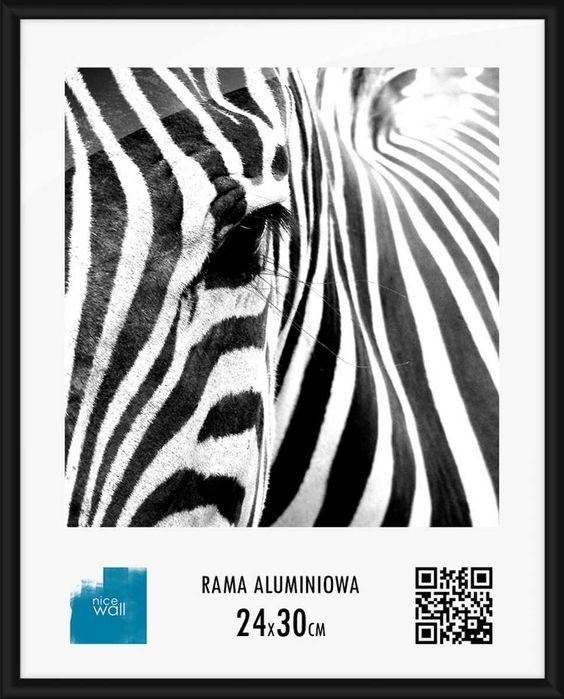 Czarna Rama Ramka Aluminiowa 24x30 na zdjęcia plakaty grafiki obrazy