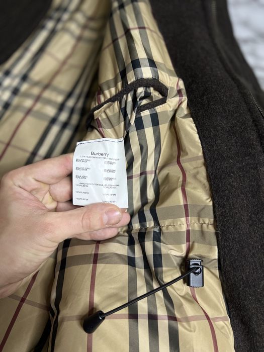Пальто шерстяное плащ мужской Burberry винтаж оригинал размер L 5