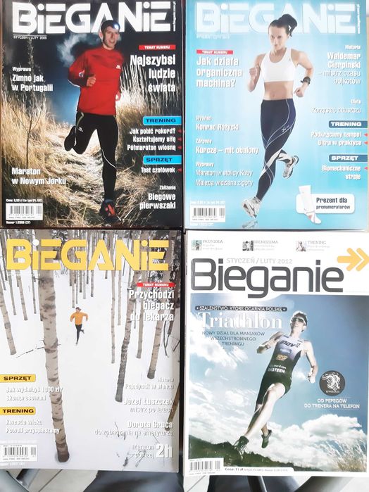 BIEGANIE kolorowy miesięcznik lata 2006 i 2010 - 2012
