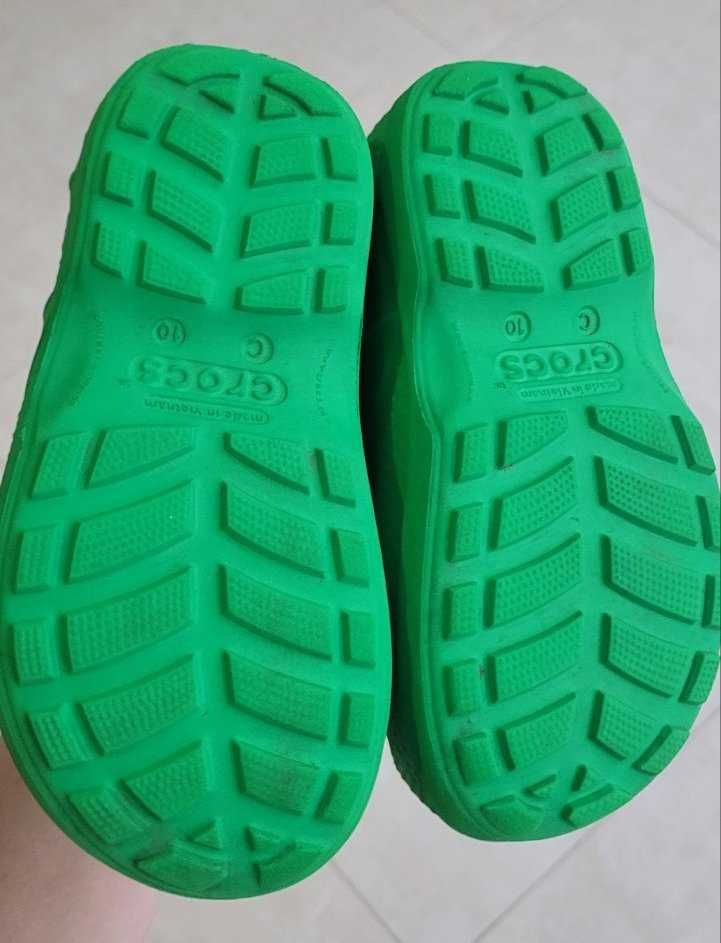 Гумові чоботи дитячі Crocs Handle Rain Boot 12803 C10 27 Green Зелені