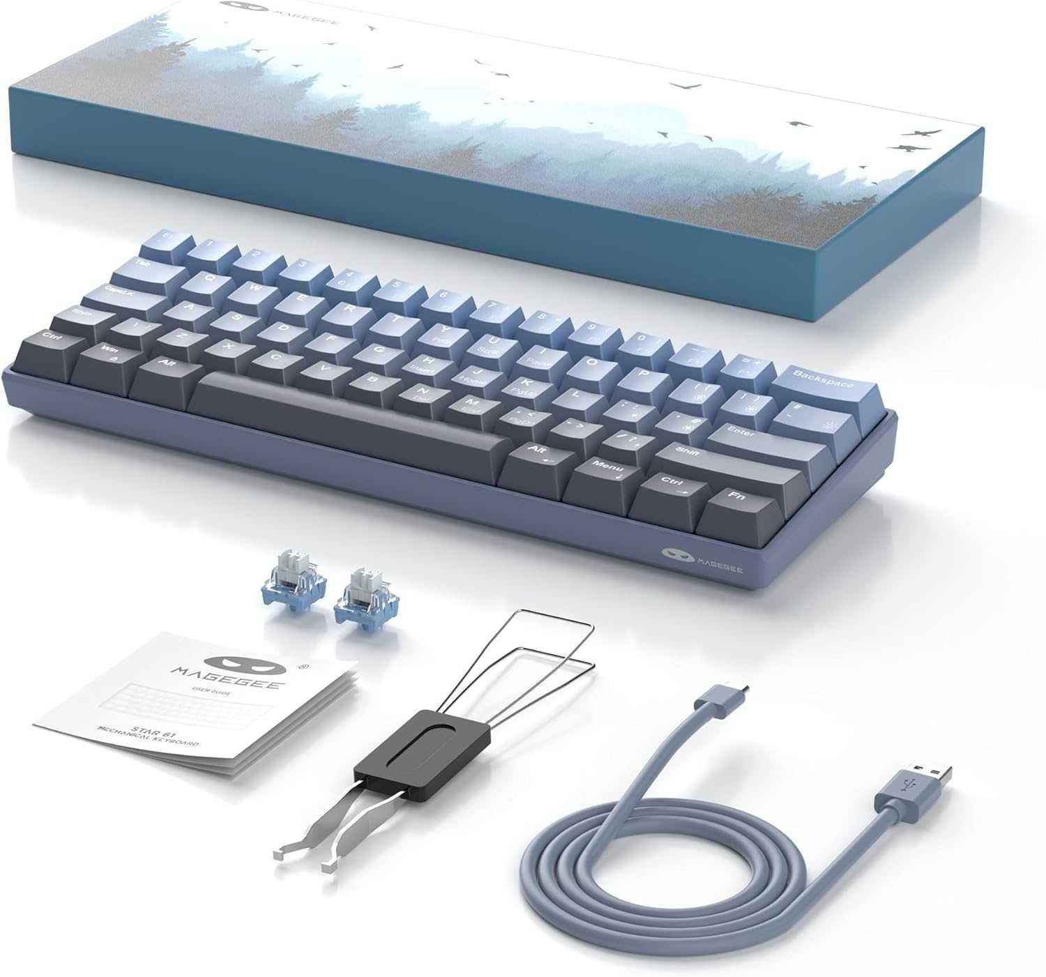 MageGee MK-STAR61 60 механічна клавіатура нова UK Layout