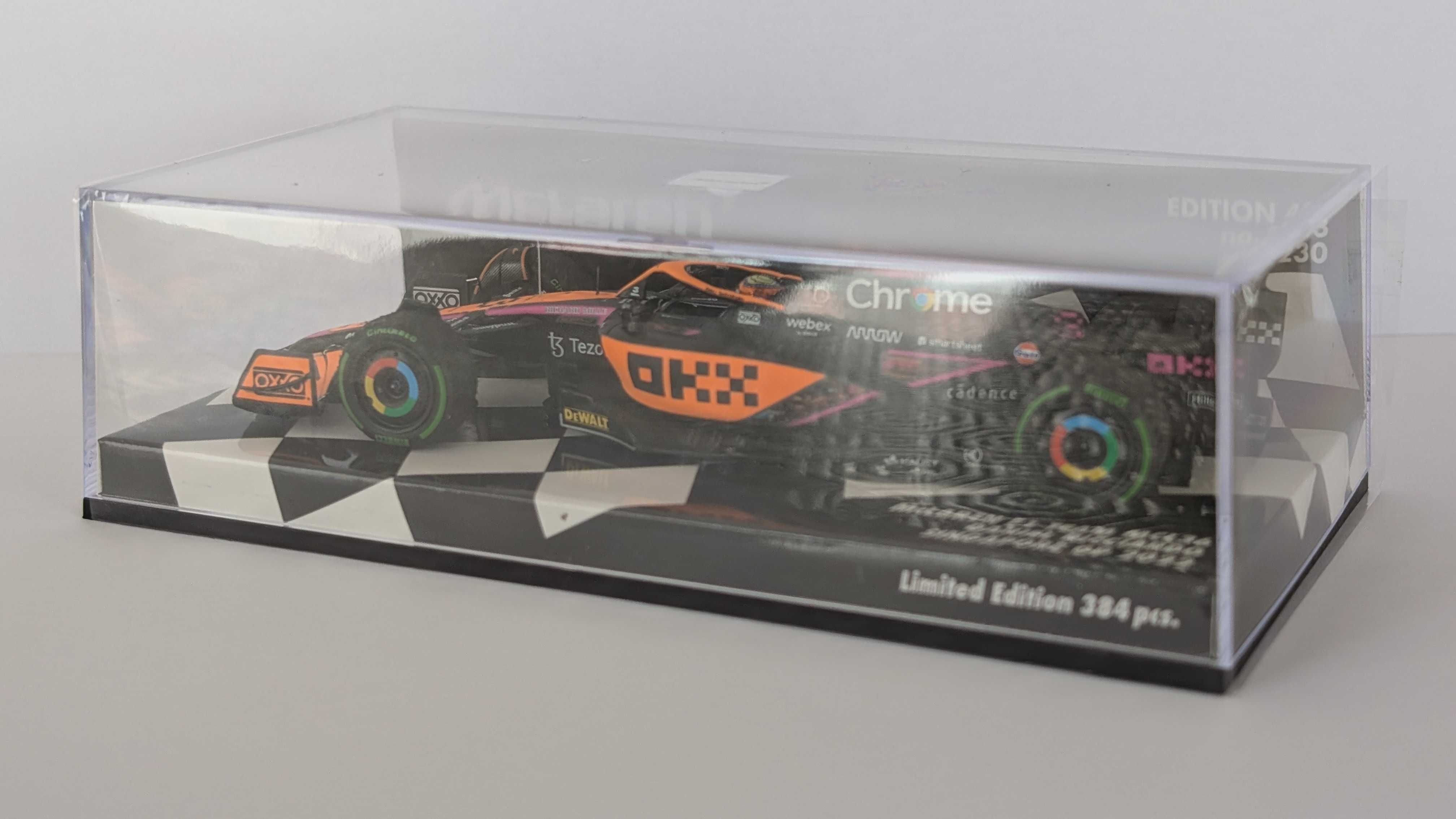 Minichamps F1 McLaren F1 Team MCL36 Daniel Ricciardo Singapore GP 2022