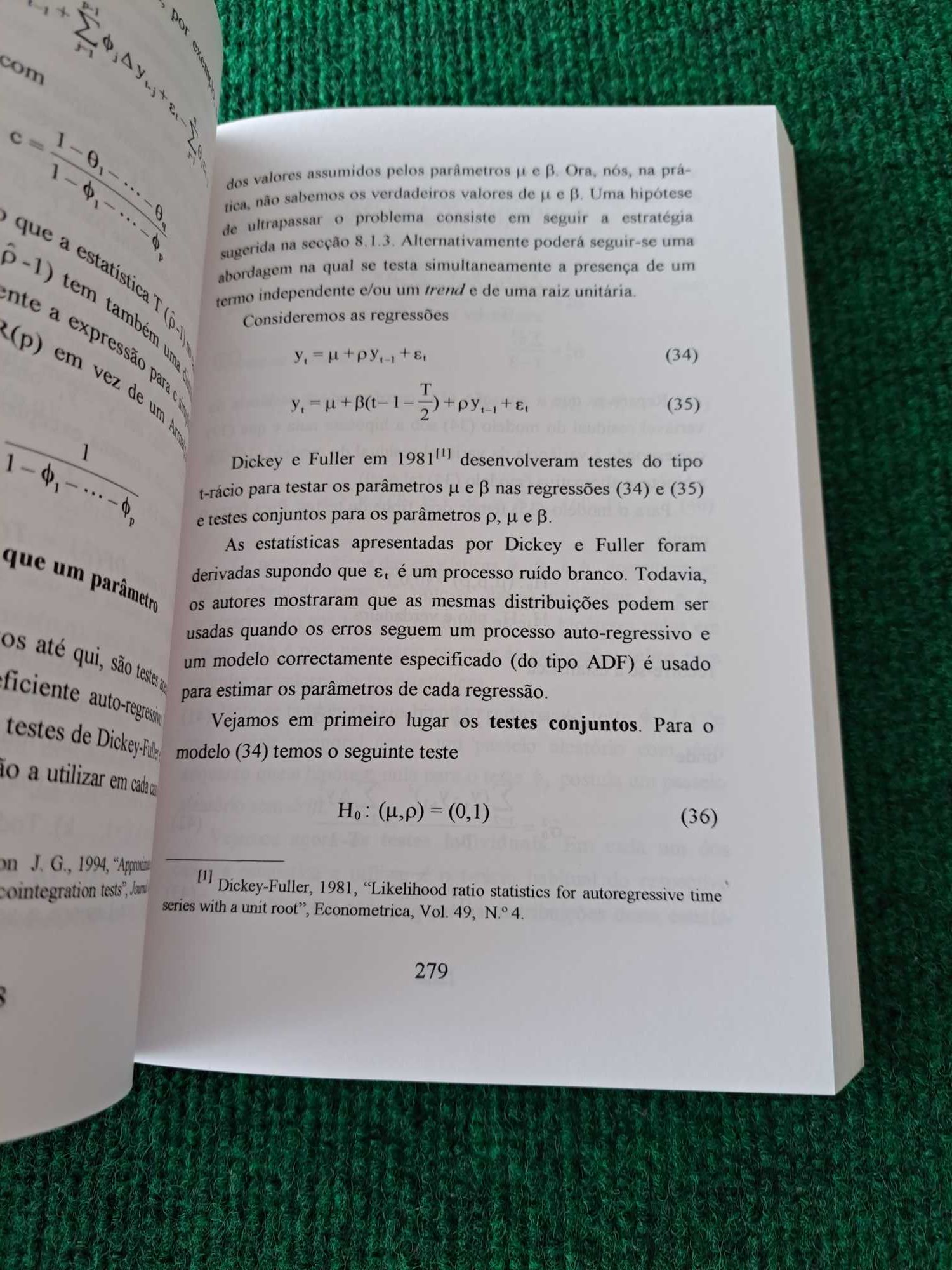 Modelos Dinâmicos, Raízes Unitárias e Cointegração - C. Robalo Marques