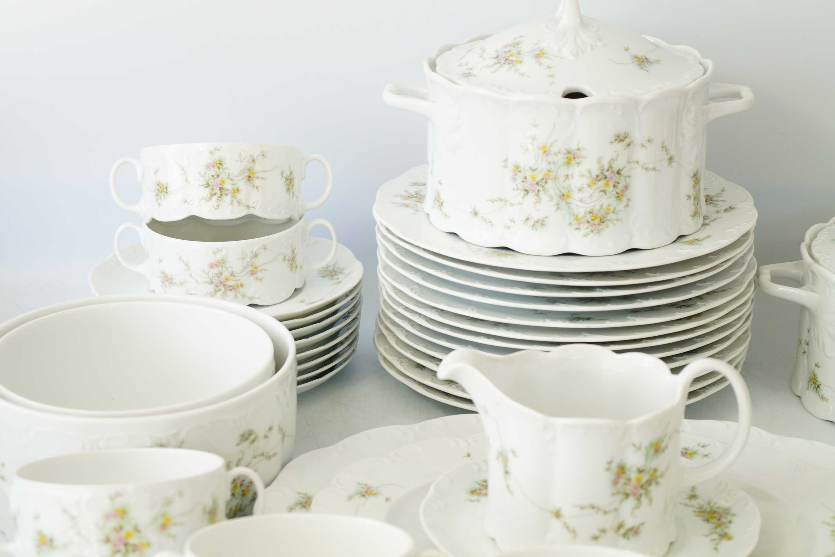 Rosenthal Monbijou Grune Ranke serwis obiadowy 8-12 os bulionówki
