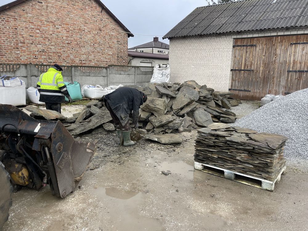 ŁUPEK SZAROGŁAZOWY Kamień Ogrodowy Płyty Deptakowe Ścieżka Oczko Wodne