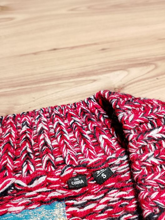 Czerwony Sweter Kamizelka Unisex Superdry SDX Smiley