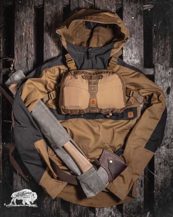 КУРТКА ANORAK Helikon Tex Woodsman ветровка худи кенгуру DuraCanvas