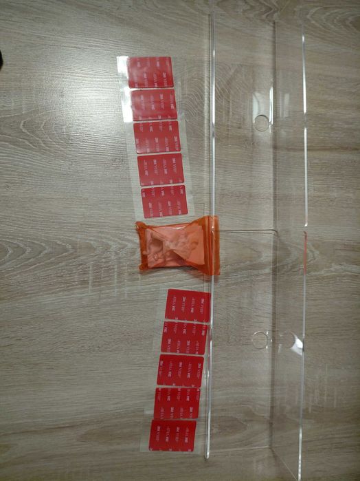 LOFTPLUS Półki ścienne bez wiercenia - 2 szt. przezroczyste 30x10cm