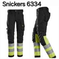 Spodnie robocze Snickers 6334 r.50 odblaskowe stretch