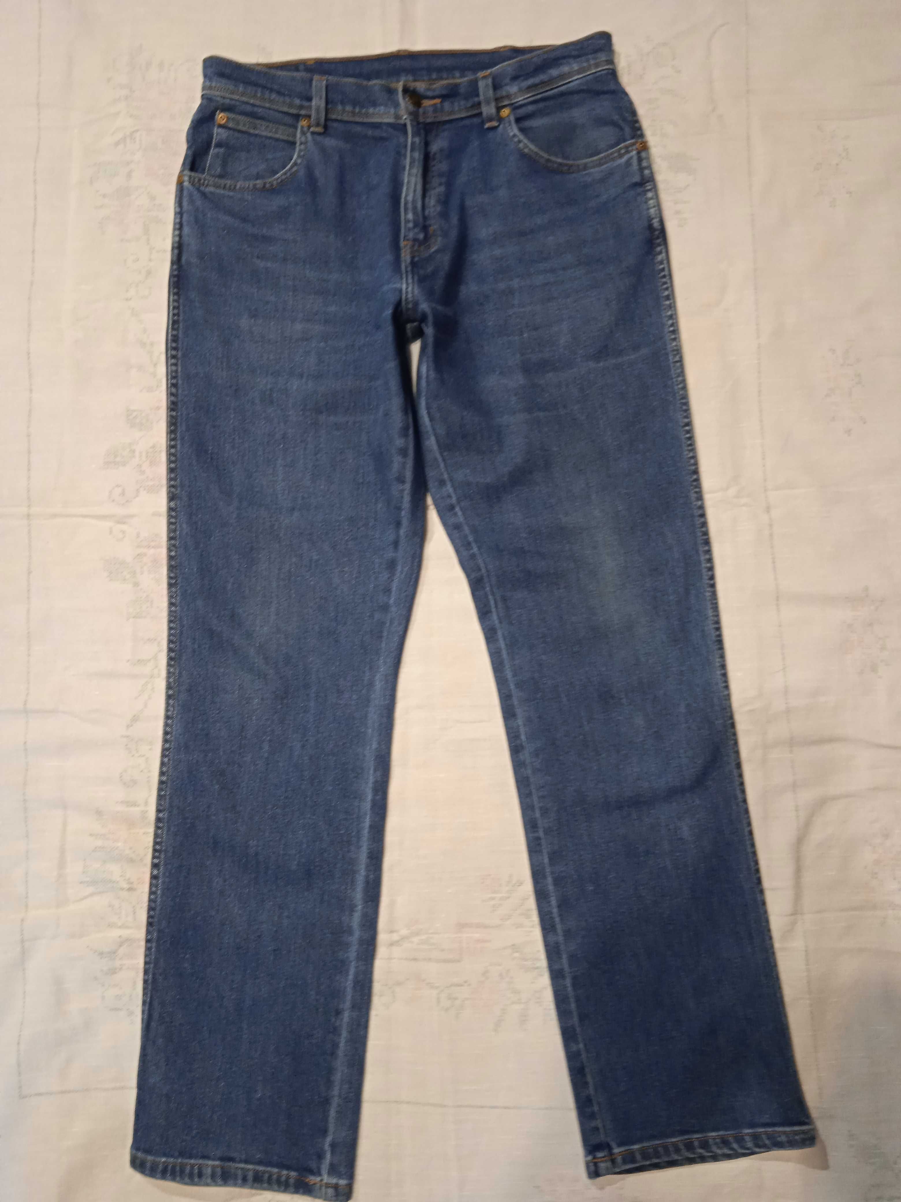 Wrangler Regular Fit niebieskie męskie spodnie jeansy W32 L32 Sold!