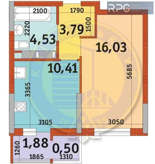 БЕЗ % Продаж 1-к квартири в ЖК Злагода, 37 м², метро Харківська