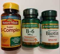 Super B-complex. Витамины группы B, биотин, фолиевая "Супер В", "В 12"