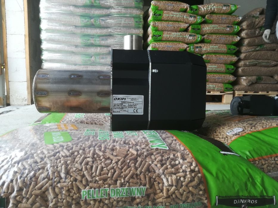 Palnik obrotowy Kipi 16 kW na pellet i agropellet.