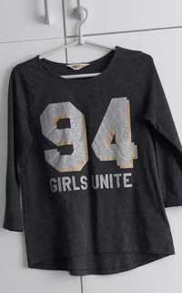 Bluzka koszulka z długim rękawem dla dziewczynki 158/164