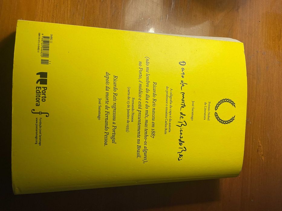 Vendo livro O Ano da Morte de Ricardo Reis de José Saramago.