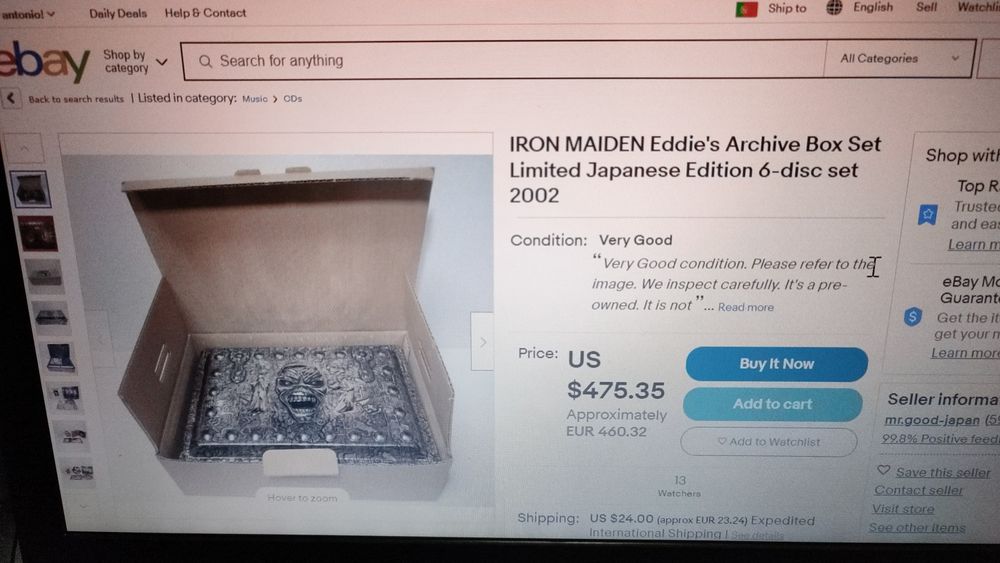 IRON MAIDEN Eddie's Archive Colecionador Metal Box