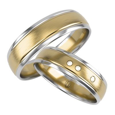 Obrączki złote 585 złoto białe palladowe dwukolorowe